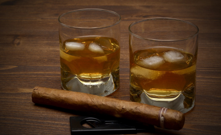 cigar and liquor